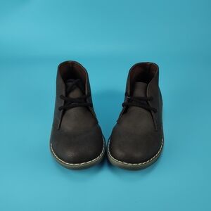 Childrens Place Boys Brown Faux Leather Lace Up Ankle Boots Dress Shoes Sz 13